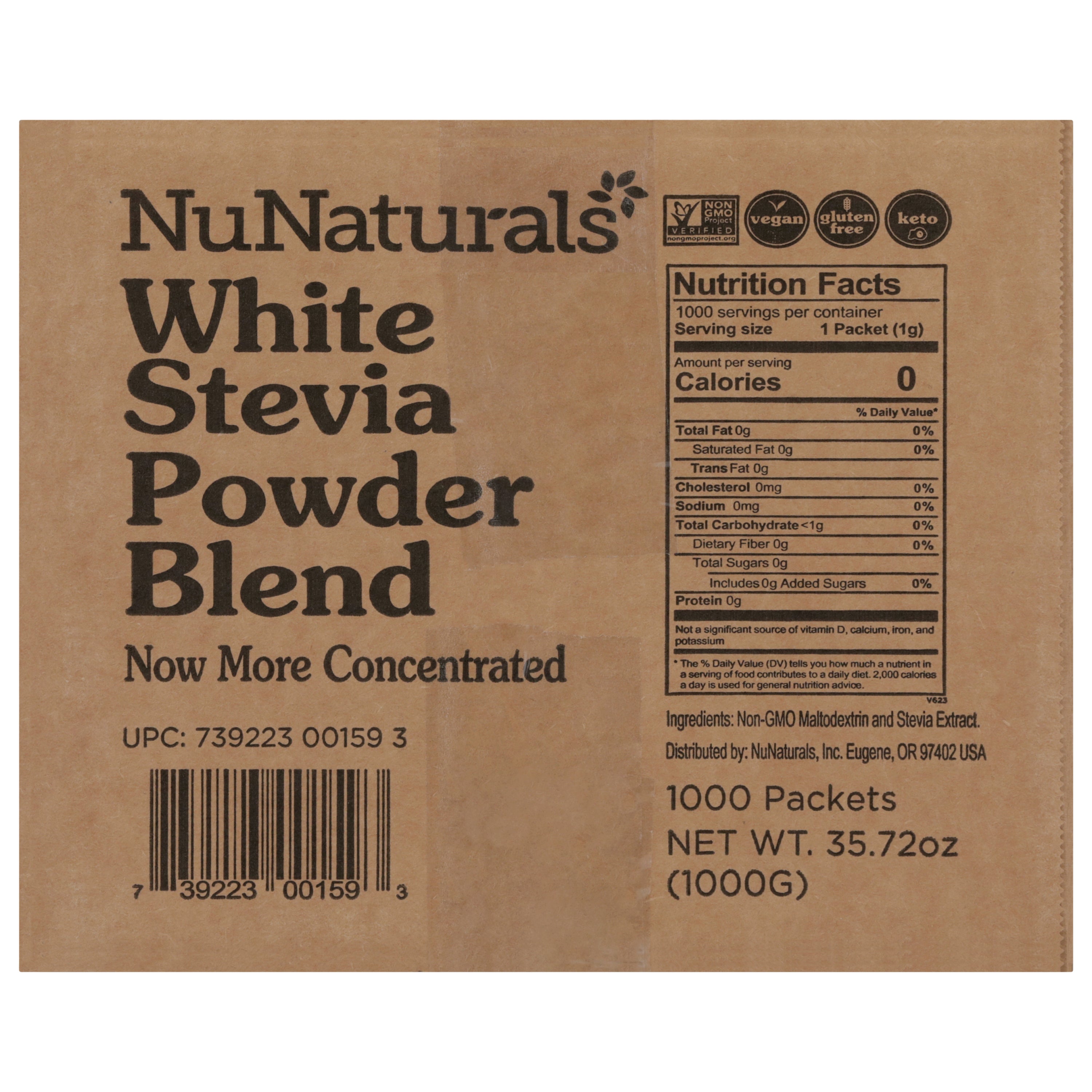 White Stevia Powder Packets