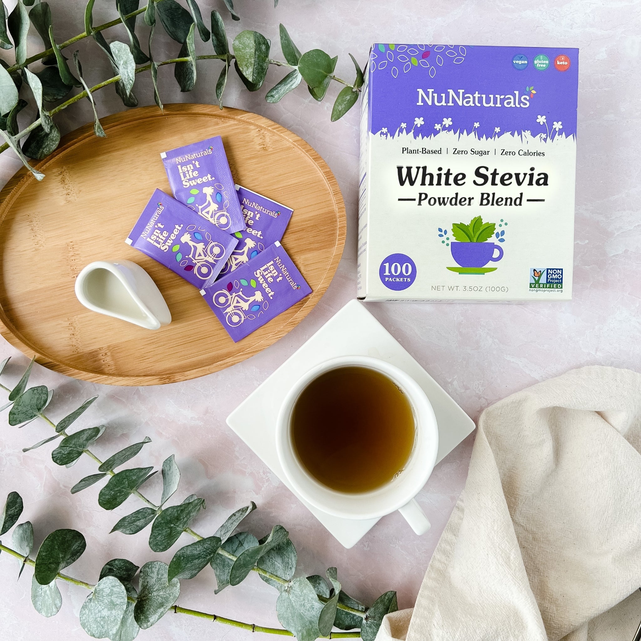 White Stevia Powder Packets